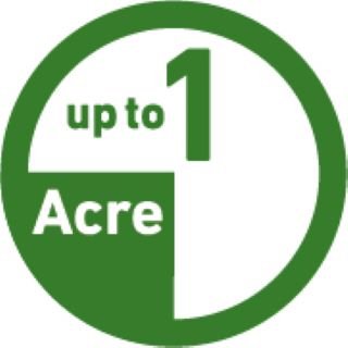 Image showing the up to 1 acre icon Image showing the up to 1 acre icon